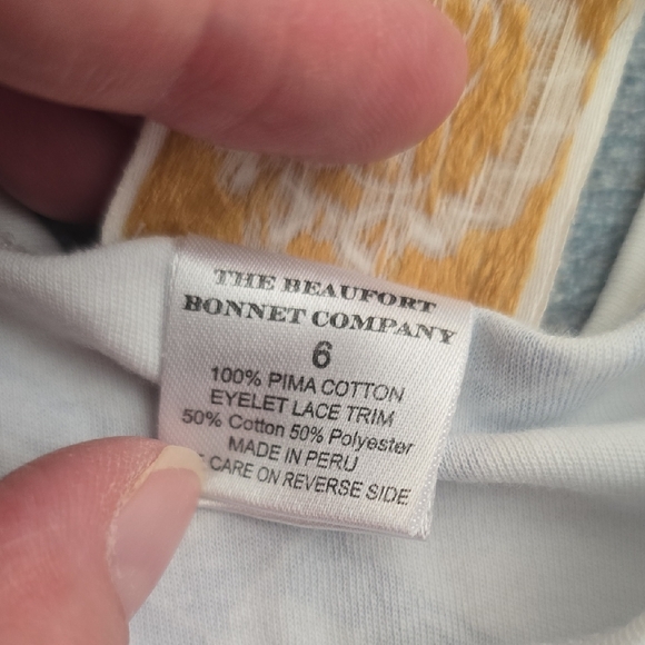 The Beaufort Bonnet Company Blue and White Lattice Dress - Picture 4 of 5